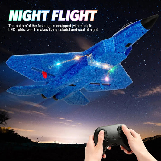 RC Remote Control Flying Glider With LED Lights EPP Foam Airplane